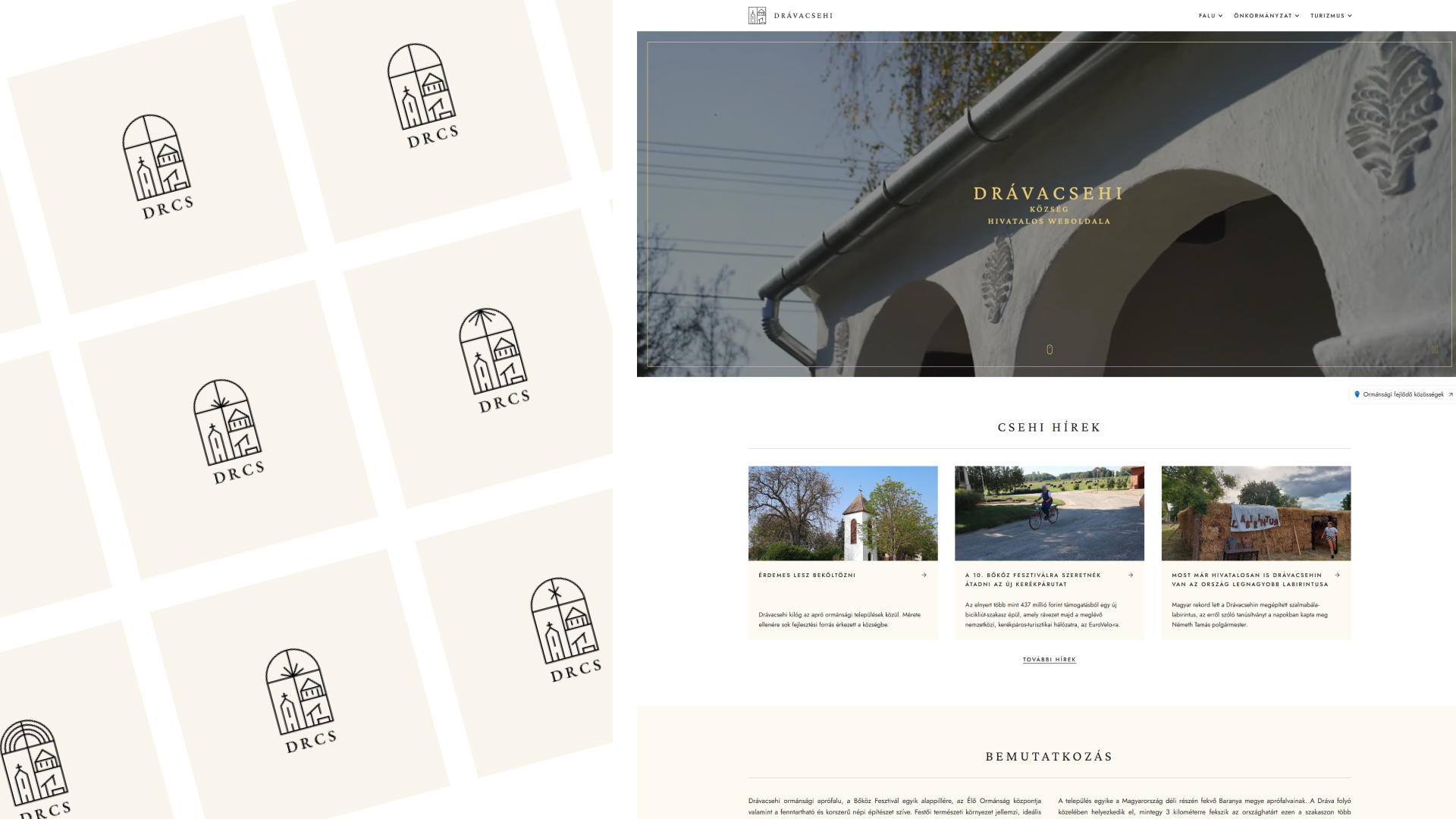 Drávacsehi Önkormányzat honlapja, logo, branding készítés