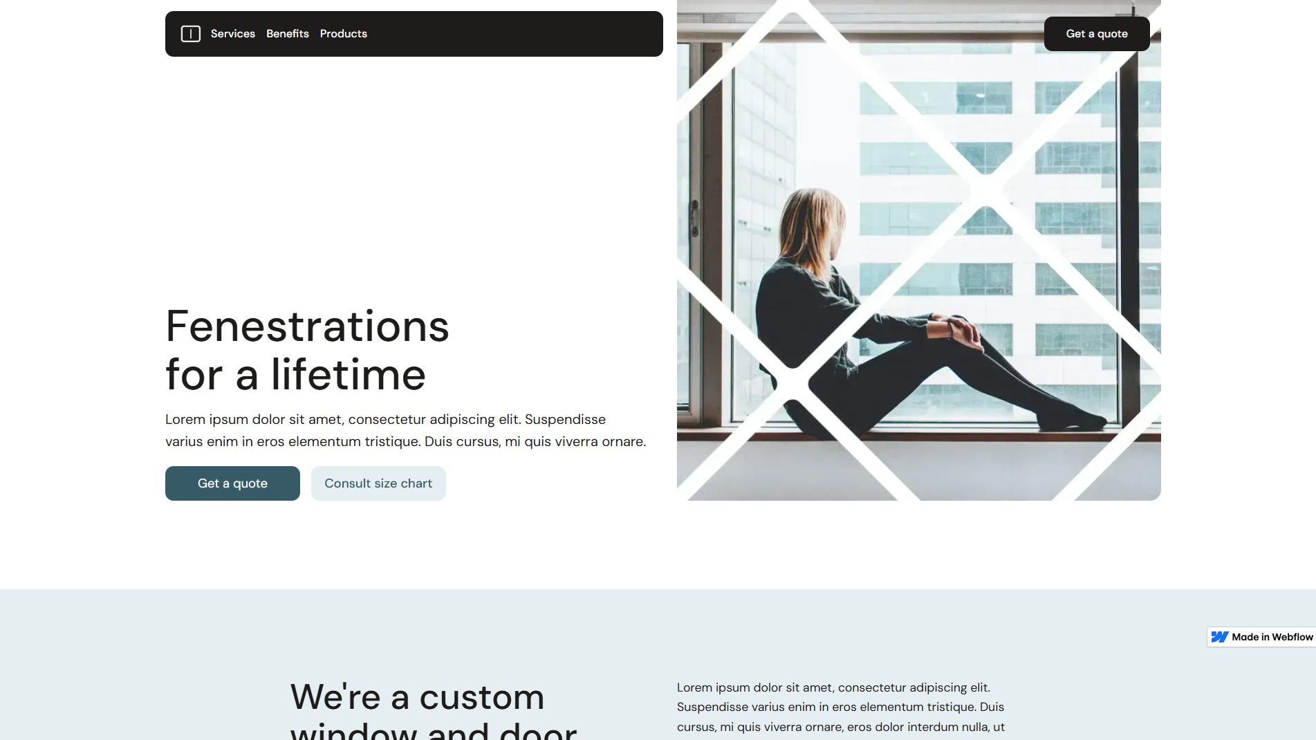 Fenestration Webflow HTML template